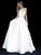 Sherri Hill - 51589 Illusion Cutout High Neckline A Line Dress In White