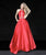 Sherri Hill - 51589 Illusion Cutout High Neckline A Line Dress In Red
