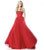 Sherri Hill - 51591 Beaded Strapless Pleated Ballgown In Red