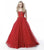 Sherri Hill - 51591 Beaded Strapless Pleated Ballgown In Red