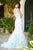 Sherri Hill - 51593 Beaded Lace Bateau Mermaid Dress In Blue