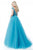 Sherri Hill - 51594 Cap Sleeve Beaded Two-Piece Dress In Blue