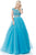 Sherri Hill - 51594 Cap Sleeve Beaded Two-Piece Dress In Blue