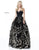 Sherri Hill - 51595 Strapless Corset Bodice Tulle Ballgown In Black and Gold