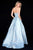 Sherri Hill - 51597 Gilded Strapless Ballgown In Blue and Gold