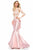 Sherri Hill - 51606 Long Sleeve Lace Mikado Mermaid Dress In Pink