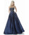Sherri Hill - 51608 Strapless Beaded Bodice Satin Ballgown In Blue