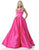 Sherri Hill - 51609 Strapless Satin Ballgown with Jewel Encrusted Belt In Pink