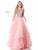 Sherri Hill - 51614 Lace Appliqued Corset Tiered A Line Dress In Pink
