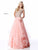 Sherri Hill - 51614 Lace Appliqued Corset Tiered A Line Dress In Pink