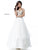 Sherri Hill - 51614 Lace Appliqued Corset Tiered A Line Dress In White