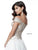 Sherri Hill - 51614 Lace Appliqued Corset Tiered A Line Dress In White