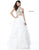 Sherri Hill - 51615 Two Piece High Halter Organza Ruffled Dress In White and Gold