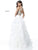 Sherri Hill - 51615 Two Piece High Halter Organza Ruffled Dress In White and Gold