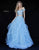 Sherri Hill - 51617 Two Piece Off-Shoulder Tulle Evening Dress In Blue