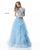 Sherri Hill - 51617 Two Piece Off-Shoulder Tulle Evening Dress In Blue