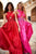Sherri Hill - 51621 Criss Cross Halter Neck Satin Evening Gown In Red and Pink