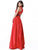 Sherri Hill - 51621 Criss Cross Halter Neck Satin Evening Gown In Red