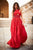 Sherri Hill - 51621 Criss Cross Halter Neck Satin Evening Gown In Red