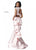 Sherri Hill - 51624 Two Piece Jewel Ruffled Mermaid Gown In Pink