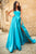 Sherri Hill - 51630 Strapless Semi-Sweetheart A-lien Gown In Blue and Green