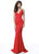 Sherri Hill - 51635 Beaded Jersey Fitted Dress In Red