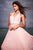 Sherri Hill - 51637 Sequined Deep Halter V-neck Chiffon A-line Dress In Pink