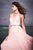 Sherri Hill - 51637 Sequined Deep Halter V-neck Chiffon A-line Dress In Pink