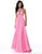Sherri Hill - 51639 Embellished Strap Sweetheart Neckline Chiffon Gown In Pink