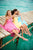 Sherri Hill - 51639 Embellished Strap Sweetheart Neckline Chiffon Gown In Yellow and Pink