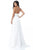 Sherri Hill - 51640 Beaded Deep Halter V-neck Chiffon A-line Dress In White