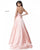 Sherri Hill - 51643 Lace Ornate Halter V Neck Taffeta Ballgown In Pink