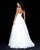 Sherri Hill - 51644 Striped V-Neck A-Line Gown With Train In White