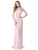 Sherri Hill - 51654 Beaded Bateau Sheath Dress With Train In Pink