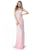 Sherri Hill - 51654 Beaded Bateau Sheath Dress With Train In Pink