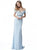 Sherri Hill - 51657 Plunging Off The Shoulder Lace Beaded Dress In Blue