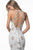 Sherri Hill - 51661 Beaded Halter Trumpet Dress With Train In White and Multi-Color