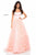 Sherri Hill - 51672 Strapless Floral Appliqued Glitter A Line Dress In Pink