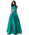 Sherri Hill - 51673 Two Piece Satin Bateau Beaded Ballgown In Green