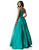 Sherri Hill - 51673 Two Piece Satin Bateau Beaded Ballgown In Green