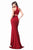 Sherri Hill - 51682 High Halter Mermaid Evening Dress In Red