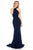 Sherri Hill - 51682 High Halter Mermaid Evening Dress In Blue