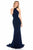 Sherri Hill - 51682 High Halter Mermaid Evening Dress In Blue