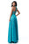 Sherri Hill - 51690 High Halter Beaded Taffeta Dress In Blue