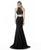 Sherri Hill - 51697 Beaded Halter Jersey Trumpet Dress In Black