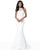 Sherri Hill - 51697 Beaded Halter Jersey Trumpet Dress In White