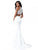 Sherri Hill - 51697 Beaded Halter Jersey Trumpet Dress In White
