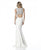 Sherri Hill - 51699 Beaded Plunging V-Neck Sheath Dress In White