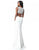Sherri Hill - 51699 Beaded Plunging V-Neck Sheath Dress In White