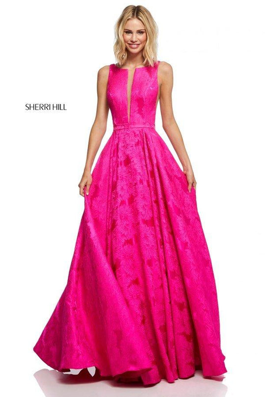 Sherri Hill - 51703 Sherri Hill High Neckline Long Dress 51703 In Pink